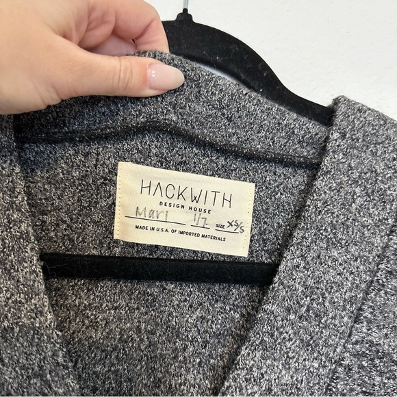 Hackwith Design House V Neck Caftan Lagenlook Dress Size XS/S Women’s Gray - Picture 9 of 9